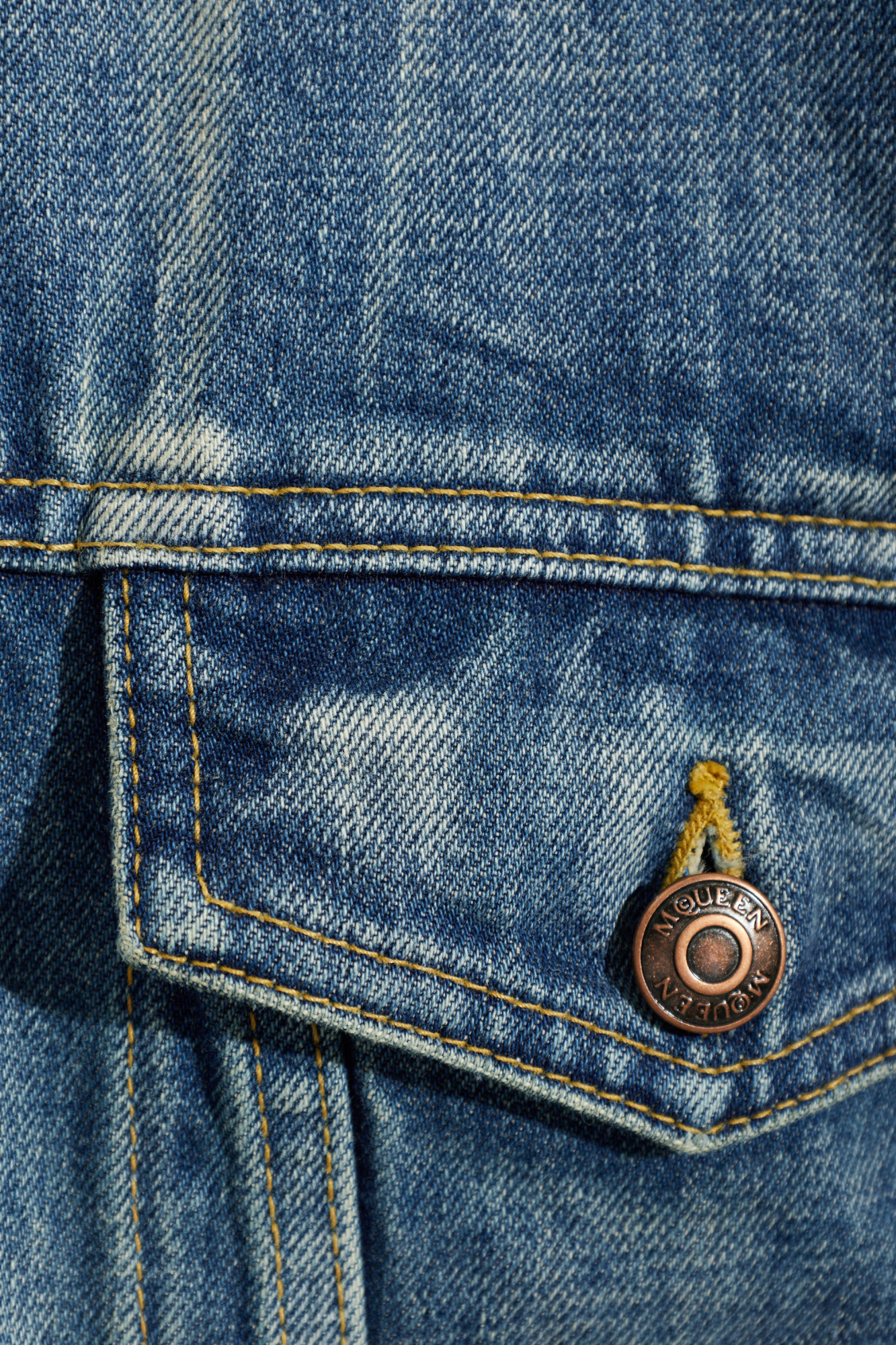 Alexander McQueen Denim jacket with a 'vintage' effect | Men's